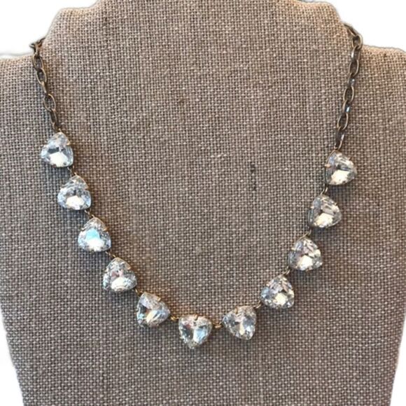 EUC Stella & Dot Sommervell Crystal Necklace Gold Vintage - Picture 6 of 8